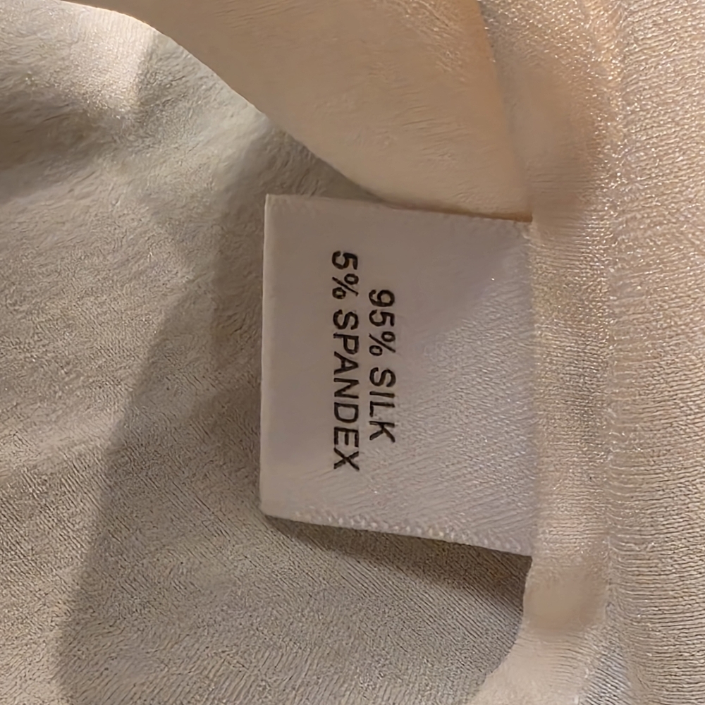 St. John Cream Ruffle Blouse - Picture 7 of 7